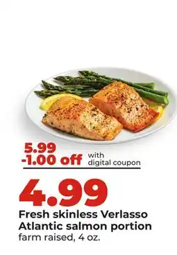 Hy-Vee Fresh skinless Verlasso Atlantic salmon portion offer