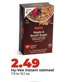 Hy-Vee Hy-Vee instant oatmeal offer