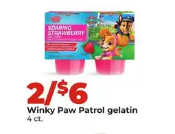 Hy-Vee Winky Paw Patrol gelatin offer