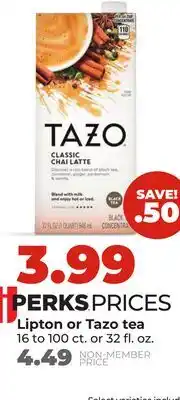 Hy-Vee Lipton or Tazo tea offer