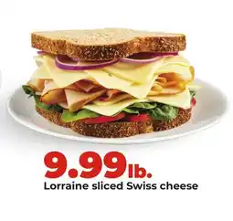 Hy-Vee Lorraine sliced Swiss cheese offer