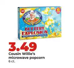 Hy-Vee Cousin Willie's microwave popcorn offer