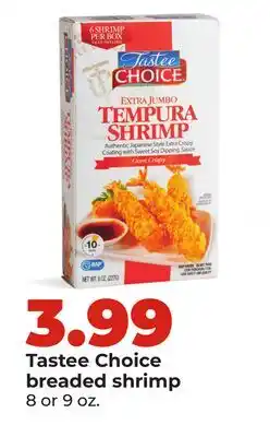 Hy-Vee Tastee Choice breaded shrimp offer