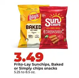 Hy-Vee Frito-Lay Sunchips, Baked or Simply chips snacks offer