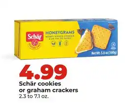 Hy-Vee Schär cookies or graham crackers offer