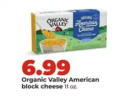 Hy-Vee Organic Valley American block cheese offer