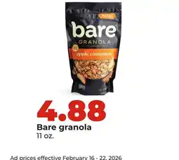 Hy-Vee Bare granola offer