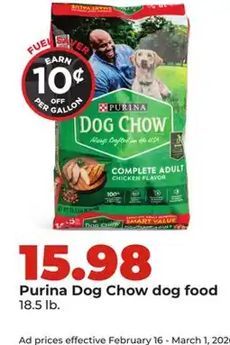 Hy-Vee Purina Dog Chow dog food offer