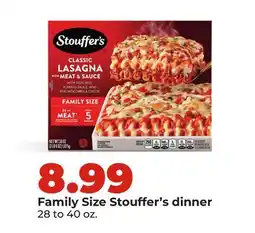 Hy-Vee Family Size Stouffer's dinner offer