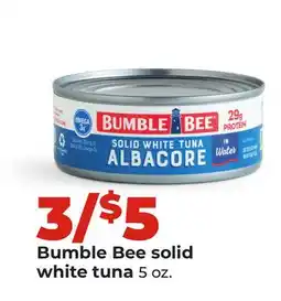 Hy-Vee Bumble Bee solid white tuna offer