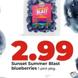 Hy-Vee Sunset Summer Blast blueberries offer