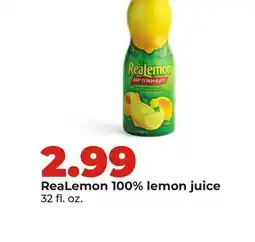 Hy-Vee ReaLemon 100% lemon juice offer