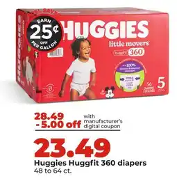 Hy-Vee Huggies Huggfit 360 diapers offer