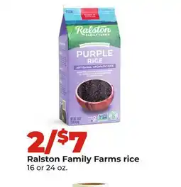 Hy-Vee Ralston Family Farms rice offer
