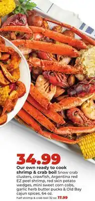 Hy-Vee Our own ready to cook shrimp & crab boil offer