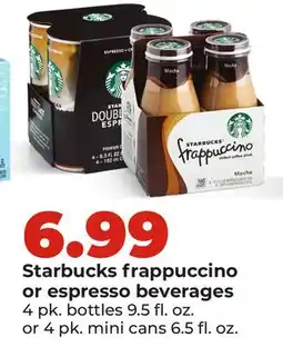 Hy-Vee Starbucks frappuccino or espresso beverages offer