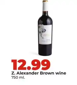 Hy-Vee Z. Alexander Brown wine offer