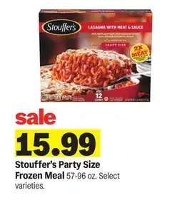Meijer Stouffer's Party Size Frozen Meal offer