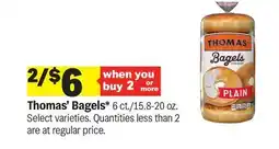 Meijer Thomas' Bagels offer