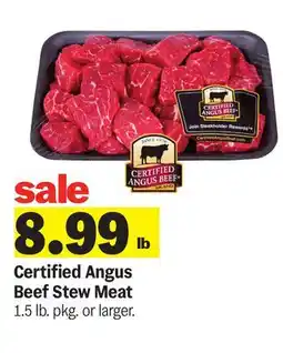 Meijer Certified Angus Beef Stew Meat offer