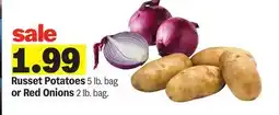 Meijer Russet Potatoes 5 lb. bag or Red Onions 2 lb. bag offer