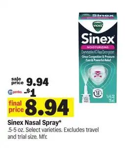 Meijer Sinex Nasal Spray offer