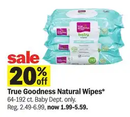 Meijer True Goodness Natural Wipes offer