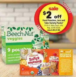 Meijer Food Pouches, Jars and Tubs Variety Packs offer