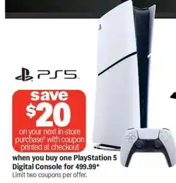 Meijer PlayStation 5 Digital Console offer