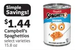 Fareway Campbell's Spaghettios offer