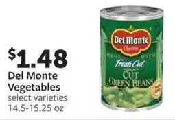 Fareway Del Monte Vegetables offer