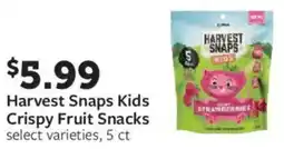 Fareway Harvest Snaps Kids Crispy Fruit Snacks offer