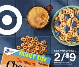 Target Select Post, Quaker & General Mills family-size cereal offer