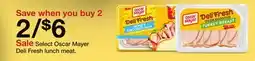 Target Select Oscar Mayer Deli Fresh lunch meat offer