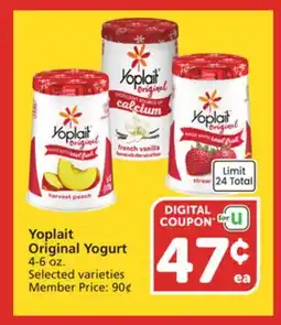 Vons Yoplait Original Yogurt offer