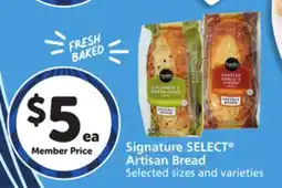 Vons Signature SELECT Artisan Bread offer