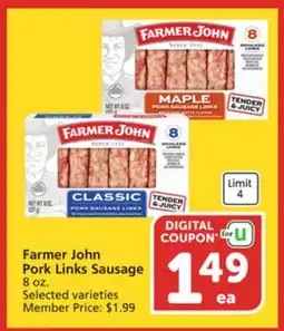 Vons Farmer John Pork Links Sausage offer