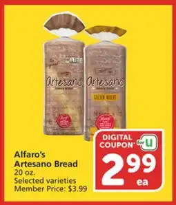 Vons Alfaro's Artesano Bread offer