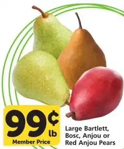 Vons Large Bartlett, Bosc, Anjou or Red Anjou Pears offer