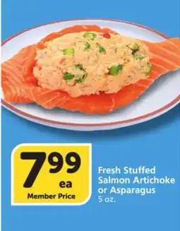 Vons Fresh Stuffed Salmon Artichoke or Asparagus offer