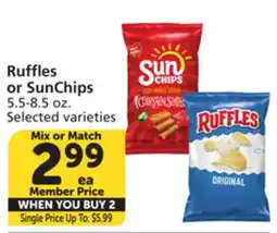 Vons Ruffles or SunChips offer