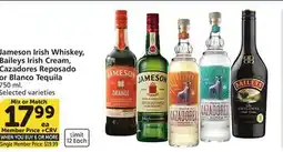 Vons Jameson Irish Whiskey, Baileys Irish Cream, Cazadores Reposado or Blanco Tequila offer