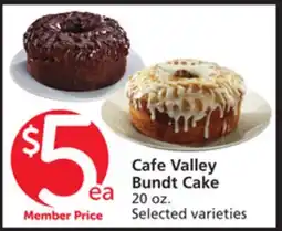 Vons Cafe Valley Bundt Cake offer