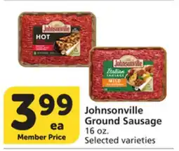 Vons Johnsonville Ground Sausage offer