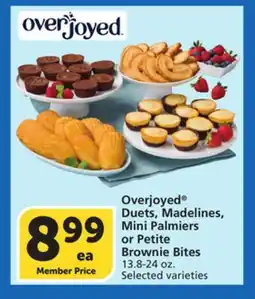 Vons Overjoyed Duets, Madelines, Mini Palmiers or Petite Brownie Bites offer