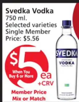 Albertsons Svedka Vodka offer