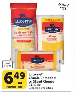 Albertsons Lucerne Chunk, Shredded or Sliced Cheese offer