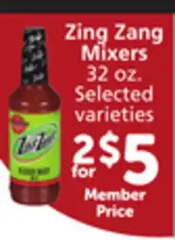 Albertsons Zing Zang Mixers offer
