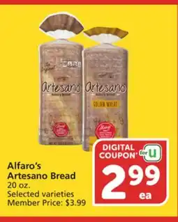 Albertsons Alfaro's Artesano Bread offer