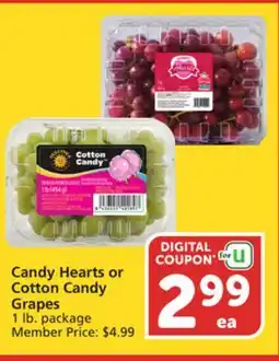 Albertsons Candy Hearts or Cotton Candy Grapes offer